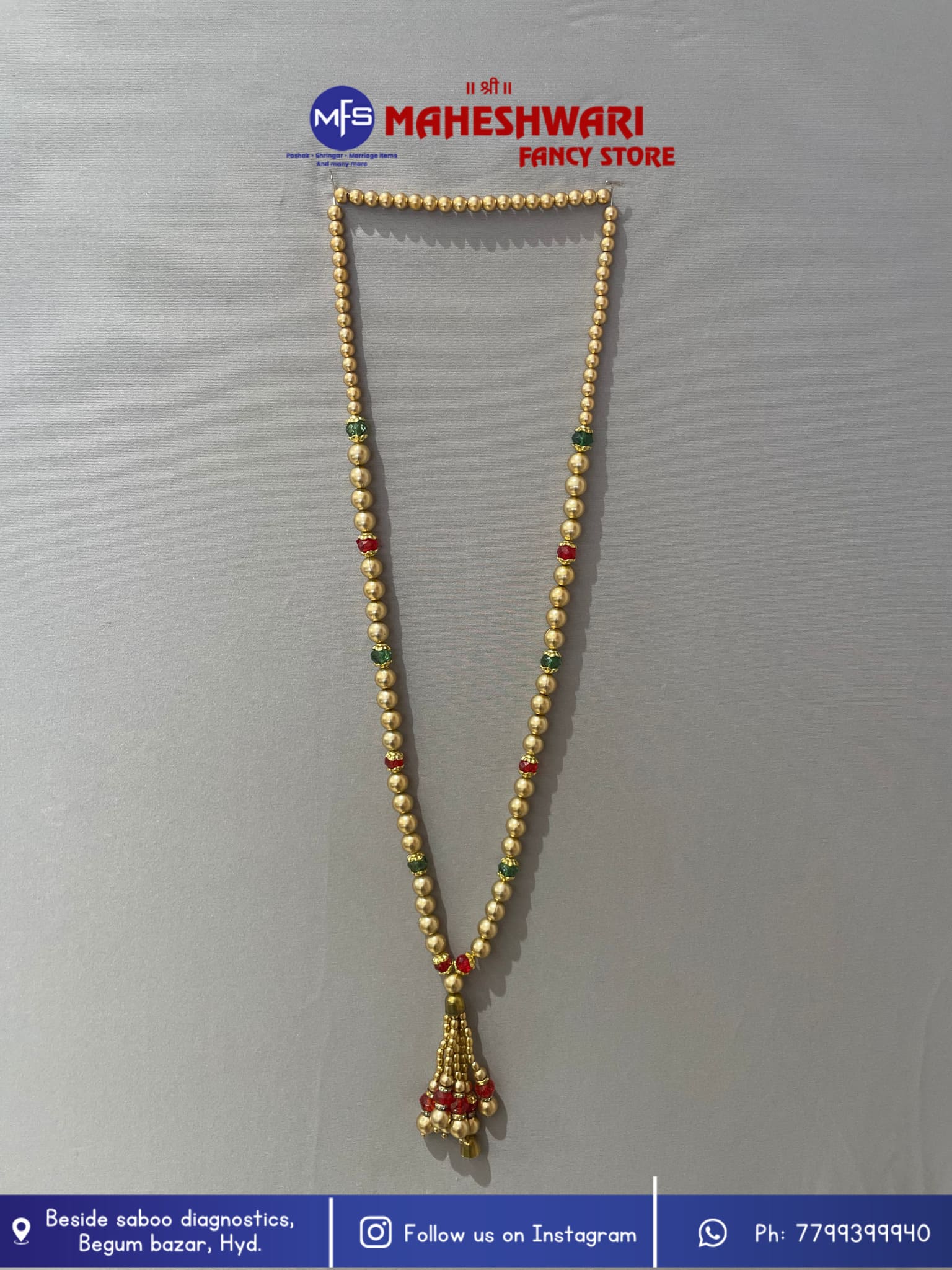 Swagat Mala golden moti